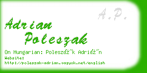 adrian poleszak business card